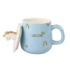 Unicorn Blue Pattern Mug, Spoon, Infuser