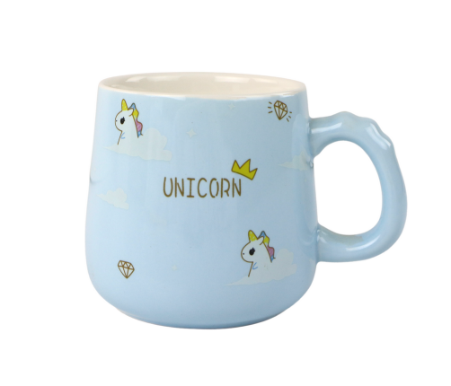 Unicorn Blue Pattern Mug, Spoon, Infuser