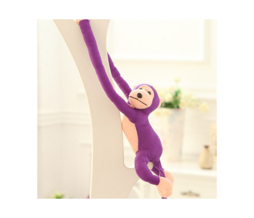 Plush Monkey Mascot with Sound, Purple, 60 cm