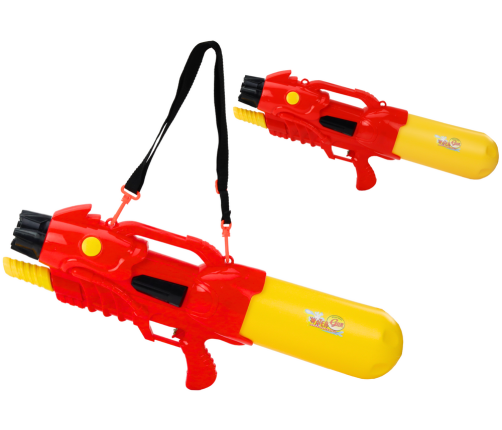 Large Water Gun 2850ml Adjustable Strap Red