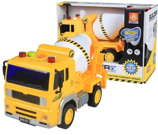 Concrete Mixer Truck Toy - with Sounds & Movable Elements