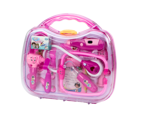 Little Doctor Medical Kit In Suitcase Lights Sounds Pink