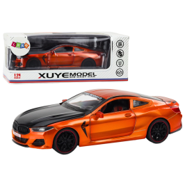 Sports Car Metal Friction Drive Openable Elements 1:24 Orange