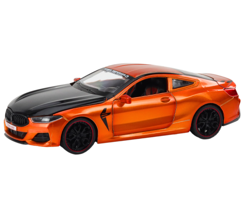 Sports Car Metal Friction Drive Openable Elements 1:24 Orange