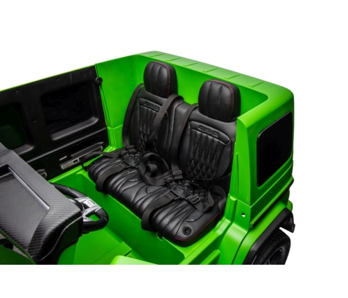 Divvietīgs bērnu elektromobilis Mercedes G63 XXL 4x4 Green Painted