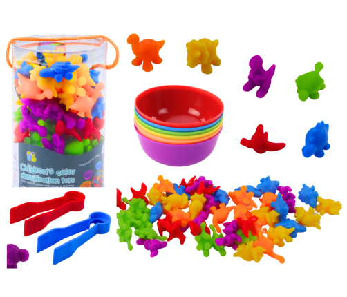 Educational Sorter Set Learning Colors Counting Dinosaurs 48 El