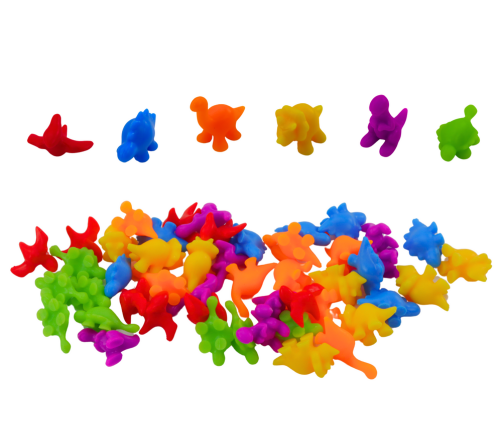 Educational Sorter Set Learning Colors Counting Dinosaurs 48 El