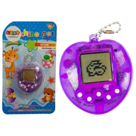 Electronic Animal Tamagotch Purple with short chain