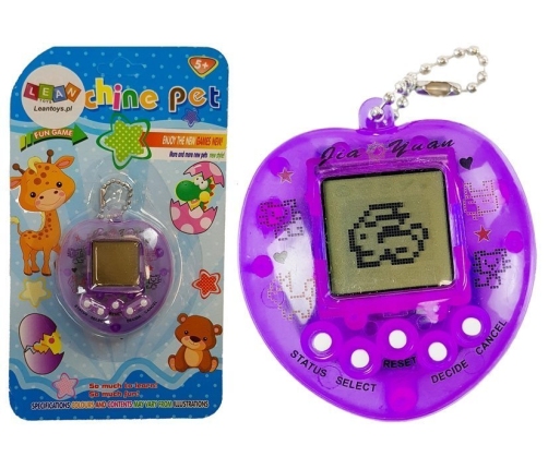 Electronic Animal Tamagotch Purple with short chain