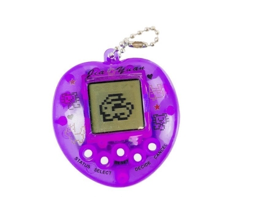 Electronic Animal Tamagotch Purple with short chain