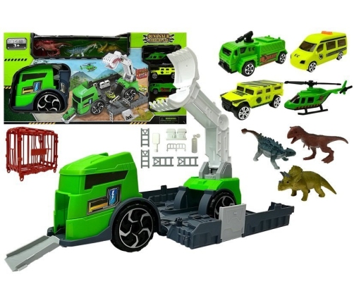 Set Truck with Dinosaurs Transporter