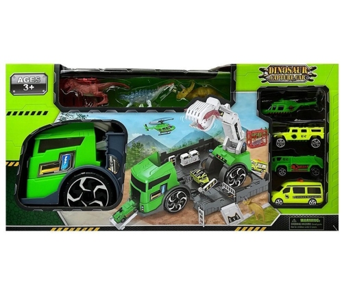 Set Truck with Dinosaurs Transporter