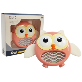 Owl Rattle Teether Children's Toy Red