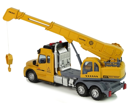 Remote Controlled Truck Crane Pilot 2.4G Lights Sounds Yellow