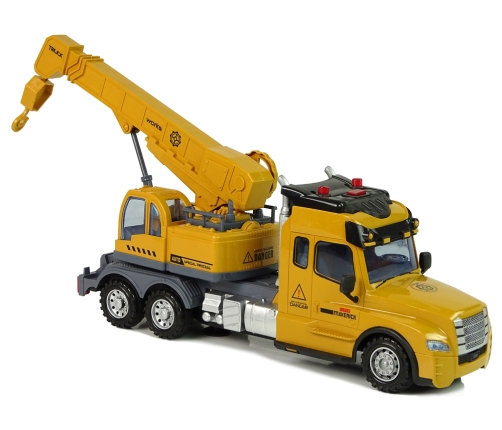 Remote Controlled Truck Crane Pilot 2.4G Lights Sounds Yellow