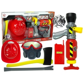 Brigade Set Fire Extinguisher Water Mask Helmet Red