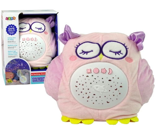 Sweet Plush Owl Colourful Star Projector Melody