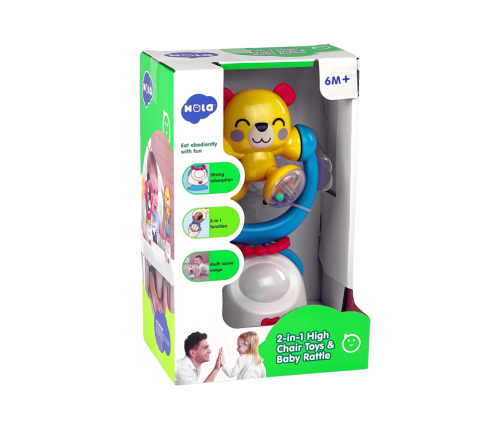 Sensory Rattle for Babies Teddy Bear Stand Suction Cup