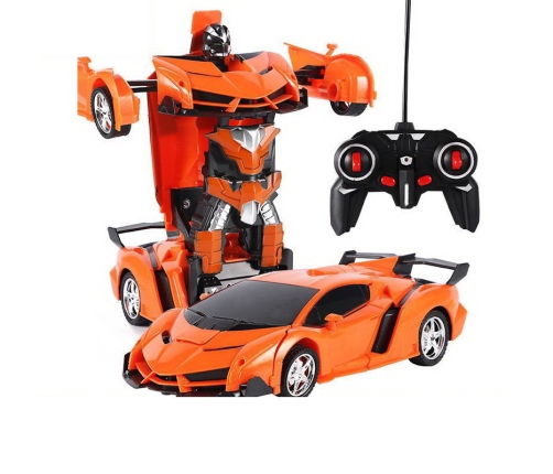 Radiovadāms autorobots - transformeris ar pulti 2in1 Orange