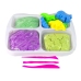 Magic Kinetic Sand in 3 Pastel Colours + Dinosaurs moulds