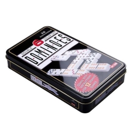 Domino Dominoes Dominos In A Metal Box  28PCS