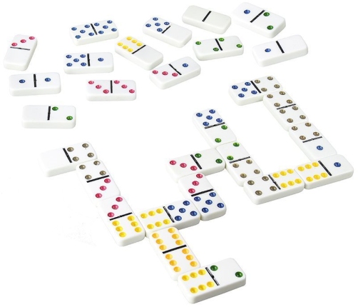 Domino Dominoes Dominos In A Metal Box  28PCS