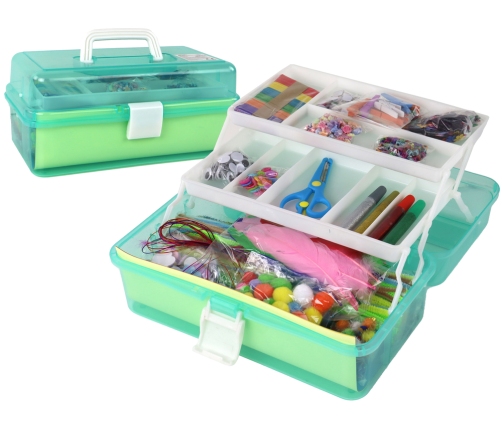 Green Expandable Suitcase Set Artistic Creative Plastic DIY