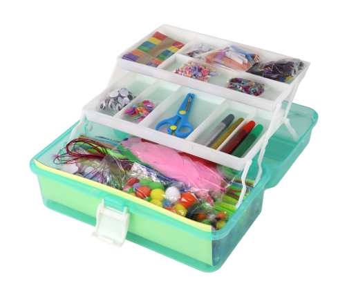 Green Expandable Suitcase Set Artistic Creative Plastic DIY