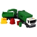 Garbage Truck With Crane Friction Drive Green 1:16