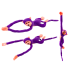 Plush Monkey Mascot with Sound, Purple 80 cm