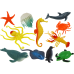 Set of Underwater Sea Animals Figures 12 Pieces