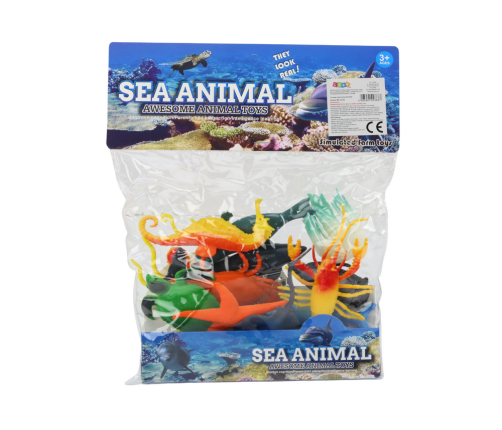 Set of Underwater Sea Animals Figures 12 Pieces