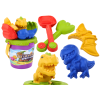 Sand Set, Bucket, Spatula, Rake, Molds, Dinosaurs