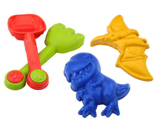 Sand Set, Bucket, Spatula, Rake, Molds, Dinosaurs