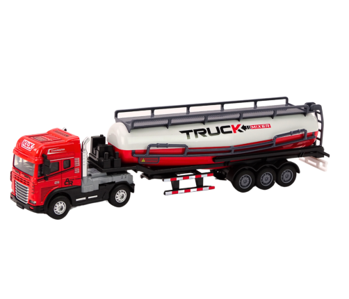 Truck With Trailer TIR Tanker 1:24 Car Truck Red Sounds