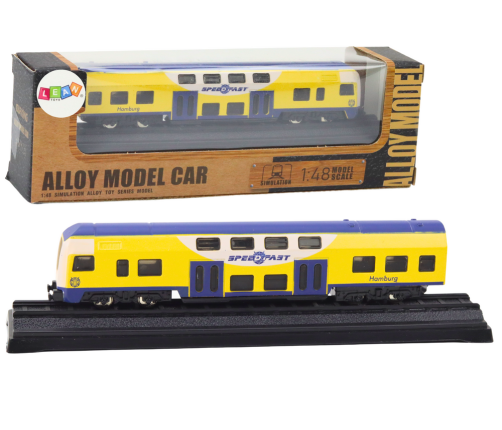 Collector's Model Yellow and Blue Train 1:48 Metal