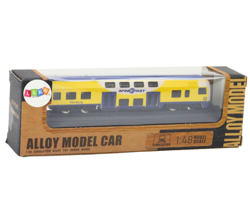 Collector's Model Yellow and Blue Train 1:48 Metal