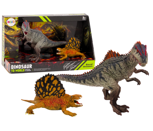 Dinosaur Figurines Dimetrodon Allosaurus Set 2 Pieces