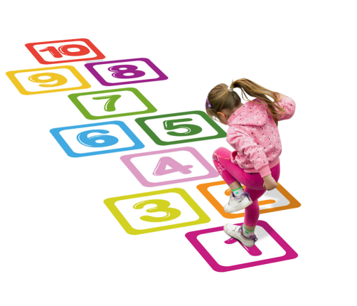 Floor Stickers Numbers 1-10 Educational For Hopscotch