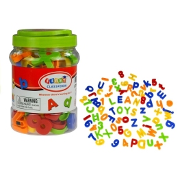 Magnetic Letters and Numbers in a Jar Alphabet of 78 Elements