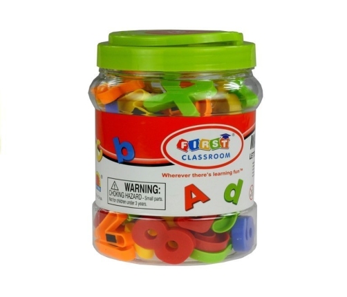 Magnetic Letters and Numbers in a Jar Alphabet of 78 Elements