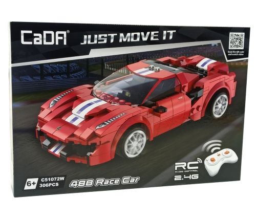 Construction blocks Cada Auto Remote-controlled red 306 elements