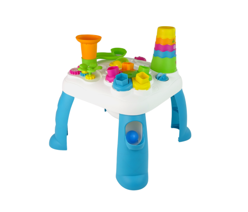 Interactive Educational Table Ball Sorter Slide Blue