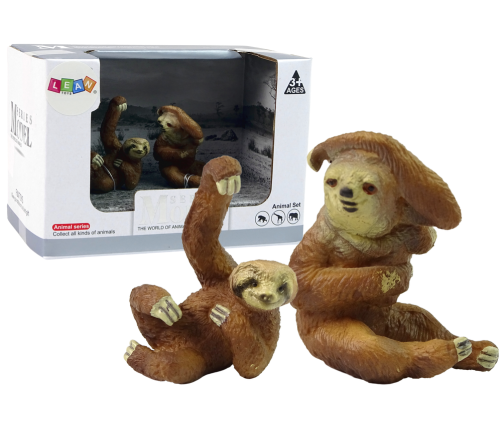 Set of 2 Figures Sloth with cub Animals of the World