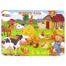 Educational Farm Puzzle Jigsaw Puzzle 16 Pieces