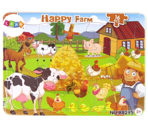 Educational Farm Puzzle Jigsaw Puzzle 16 Pieces