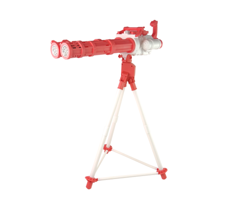 Pistol on a Tripod Pink Soap Bubbles