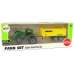 Small Green Tractor With Yellow Trailer