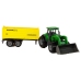 Small Green Tractor With Yellow Trailer