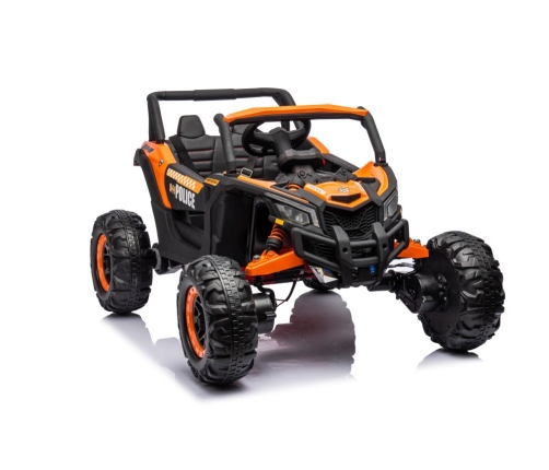 Battery-operated Buggy JH-105 Orange Police Car 24V 4x4